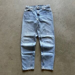 Vintage 90s Levis 550 Jeans Womens Size 11 Med Blue Light Wash Denim Relaxed Fit